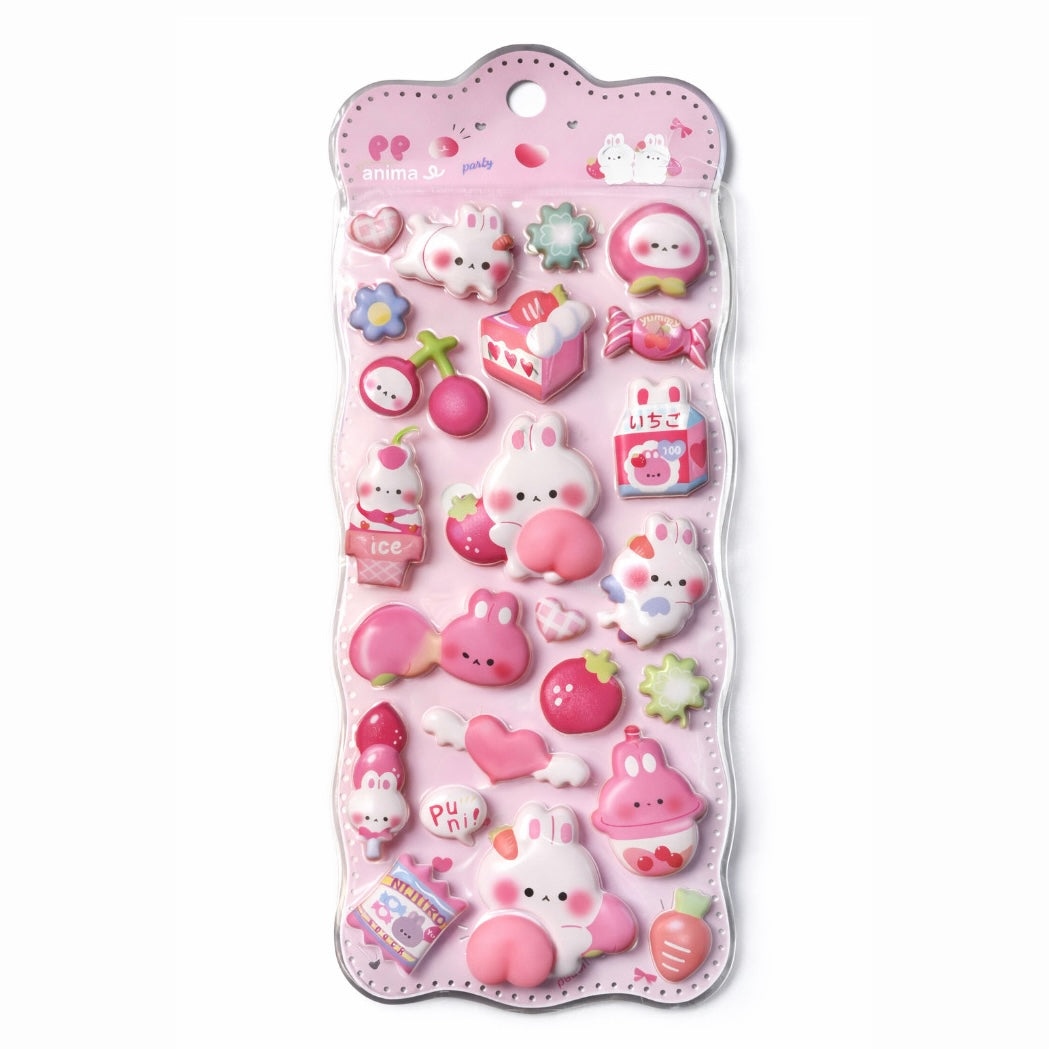 3Dおしりぷにぷにシール うさぎ